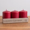 4 In. Burgundy Pillar Candles, Set Of 3-Kirkland's Home Cheap
