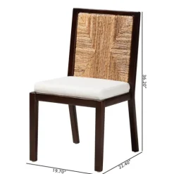 Abaca And Mahogany Armless Dining Chair-Kirkland's Home Hot