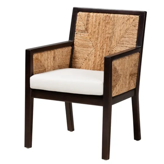 Abaca And Mahogany Dining Chair With Arms-Kirkland's Home Shop