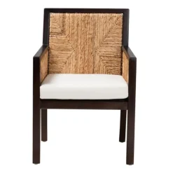 Abaca And Mahogany Dining Chair With Arms-Kirkland's Home Shop