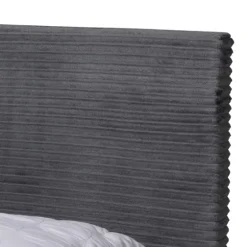 Abba Velvet Ribbed Queen Bed Frame-Kirkland's Home New