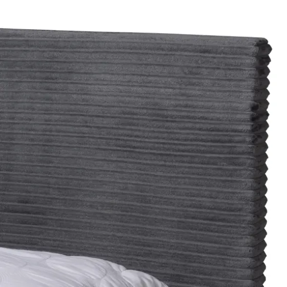 Abba Velvet Ribbed Queen Bed Frame-Kirkland's Home New