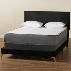Abba Velvet Ribbed Queen Bed Frame-Kirkland's Home Hot