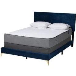 Abba Velvet Ribbed Queen Bed Frame-Kirkland's Home Store