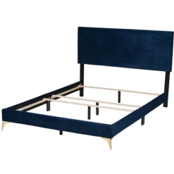Abba Velvet Ribbed Queen Bed Frame-Kirkland's Home Store