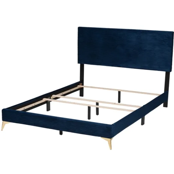 Abba Velvet Ribbed Queen Bed Frame-Kirkland's Home Store