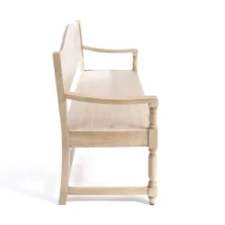 Abby Whitewashed Wood Bench-Kirkland's Home Clearance