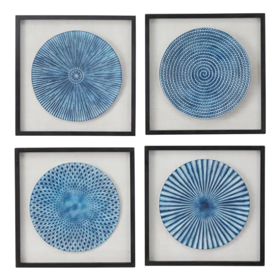 Abstract Coastal 4-Pc. Framed Print Set-Kirkland's Home Fashion