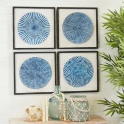 Abstract Coastal 4-Pc. Framed Print Set-Kirkland's Home Fashion