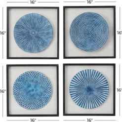 Abstract Coastal 4-Pc. Framed Print Set-Kirkland's Home Fashion