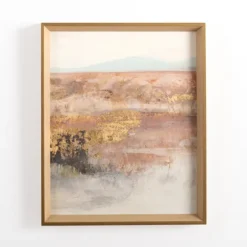 Abstract Desert With Gold Foil Framed Art Print-Kirkland's Home Store