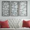 Abstract Floral Panel Plaques, Set Of 3-Kirkland's Home Store