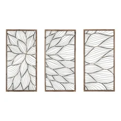 Abstract Floral Panel Plaques, Set Of 3-Kirkland's Home Store