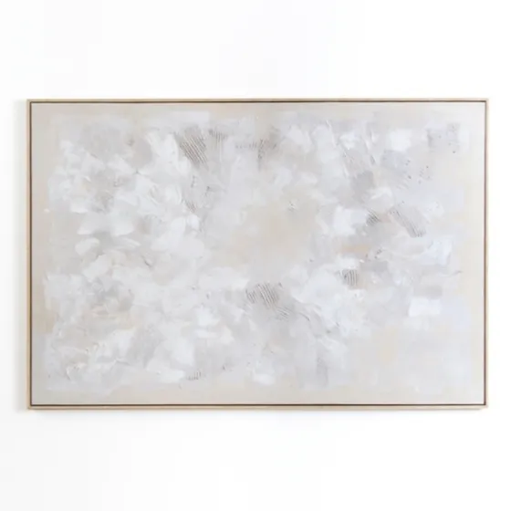 Abstract White Framed Canvas Art Print-Kirkland's Home Best Sale