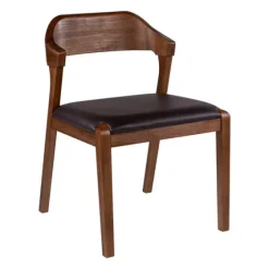Acacia Wood And Faux Leather Dining Chair-Kirkland's Home Online