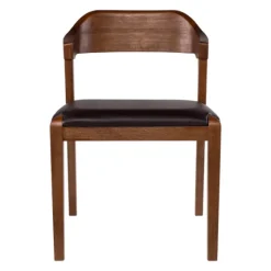 Acacia Wood And Faux Leather Dining Chair-Kirkland's Home Online