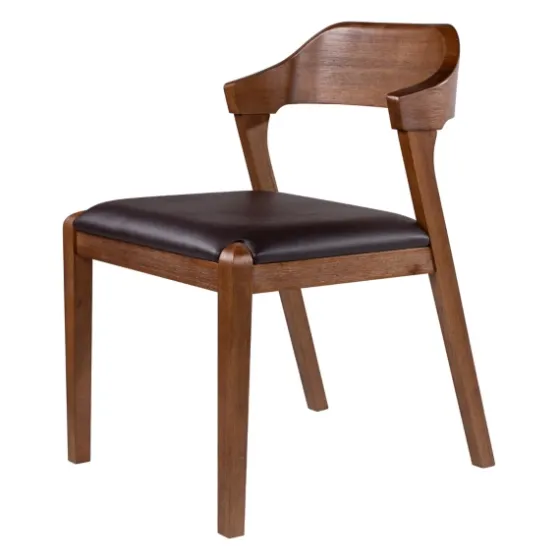 Acacia Wood And Faux Leather Dining Chair-Kirkland's Home Online