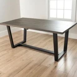 Acacia Wood And Metal Industrial Dining Table-Kirkland's Home New