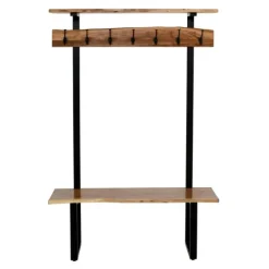 Acacia Wood Modern Storage Hooks Hall Tree-Kirkland's Home Best Sale
