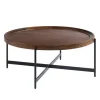 Acacia Wood Round Tray Top Coffee Table-Kirkland's Home New