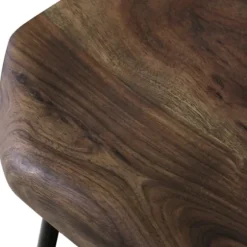 Acacia Wood Seat Wrought Iron Base Counter Stool-Kirkland's Home Outlet