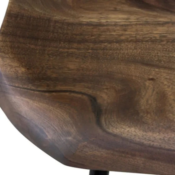 Acacia Wood Seat Wrought Iron Base Bar Stool-Kirkland's Home Best Sale