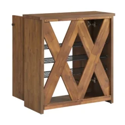 Acacia Wood X Back Storage Shoe Cubbie-Kirkland's Home Flash Sale