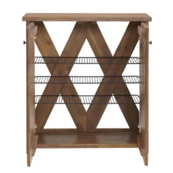 Acacia Wood X Back Storage Shoe Cubbie-Kirkland's Home Flash Sale
