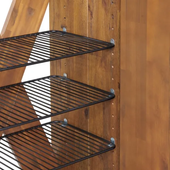 Acacia Wood X Back Storage Shoe Cubbie-Kirkland's Home Flash Sale