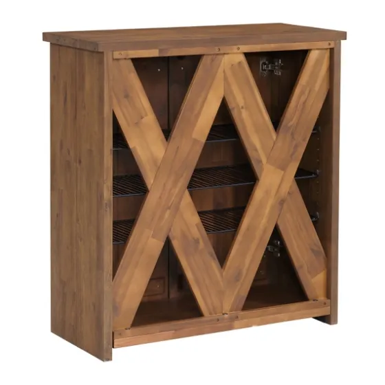 Acacia Wood X Back Storage Shoe Cubbie-Kirkland's Home Flash Sale