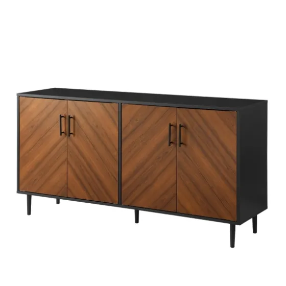 Acorn And Black Chevron Door Tv Stand-Kirkland's Home Cheap