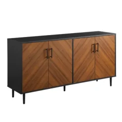 Acorn And Black Chevron Door Tv Stand-Kirkland's Home Cheap