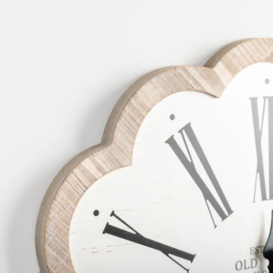 Adelyn Scalloped Edge Wood Clock-Kirkland's Home Cheap