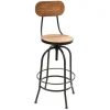 Adjustable Wood And Metal Industrial Bar Stool-Kirkland's Home Fashion
