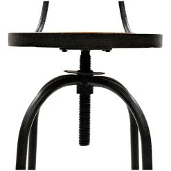 Adjustable Wood And Metal Industrial Bar Stool-Kirkland's Home Fashion
