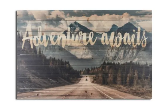 Adventure Awaits Wood Art Print-Kirkland's Home Cheap