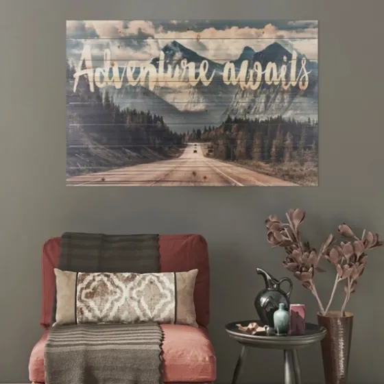 Adventure Awaits Wood Art Print-Kirkland's Home Cheap