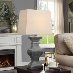 Aged Black Candlestick Base Table Lamp, 33 In.-Kirkland's Home Shop