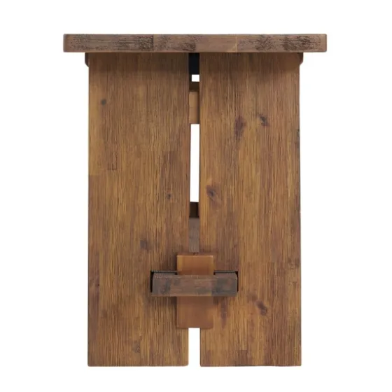 Aged Brown Acacia Wood Board Bench-Kirkland's Home Cheap