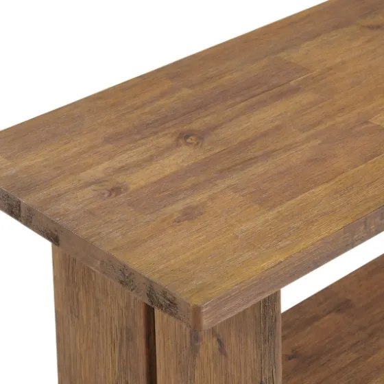 Aged Brown Acacia Wood Board Bench-Kirkland's Home Cheap