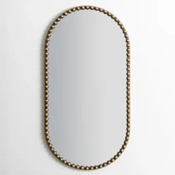 Aged Gold Beaded Frame Metal Wall Mirror-Kirkland's Home Store