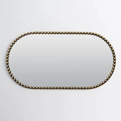 Aged Gold Beaded Frame Metal Wall Mirror-Kirkland's Home Store