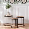 Aged Round Wood Top 3-Pc. Accent Table Set-Kirkland's Home Online
