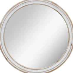 Aged Wood Round Mirror-Kirkland's Home Fashion