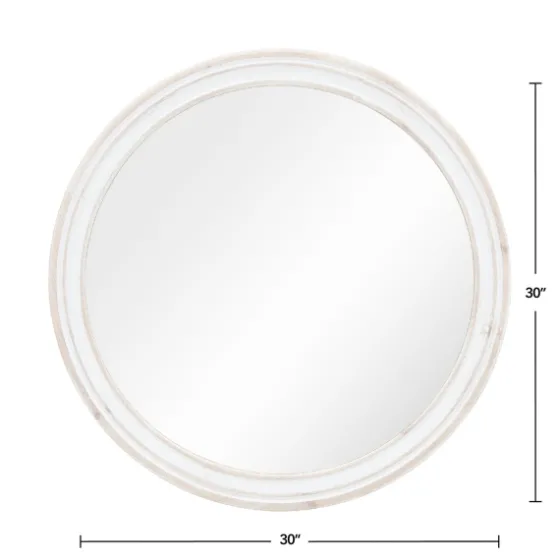 Aged Wood Round Mirror-Kirkland's Home Fashion
