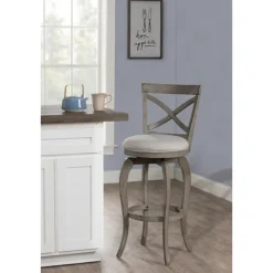 Aged X Back Counter Swivel Stool-Kirkland's Home Clearance