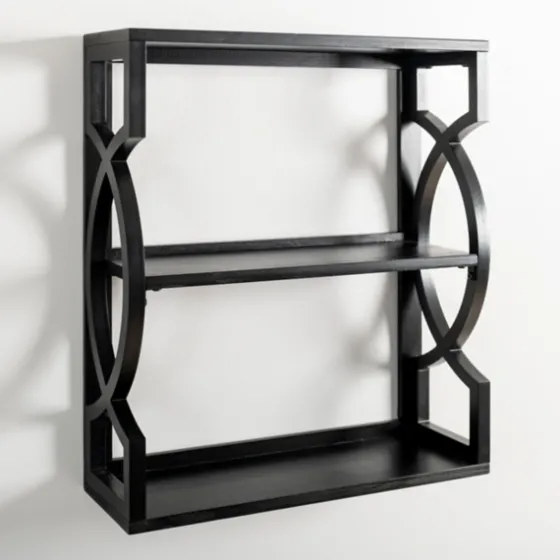 Agnes Black 3-Tier Wall Shelf-Kirkland's Home Sale