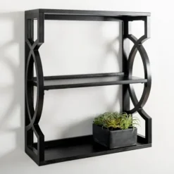 Agnes Black 3-Tier Wall Shelf-Kirkland's Home Sale