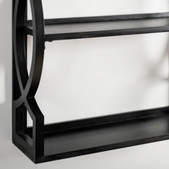 Agnes Black 3-Tier Wall Shelf-Kirkland's Home Sale
