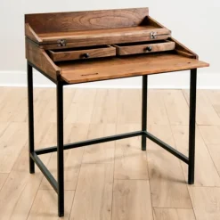 Aiden Acacia Wood Writing Desk-Kirkland's Home Discount